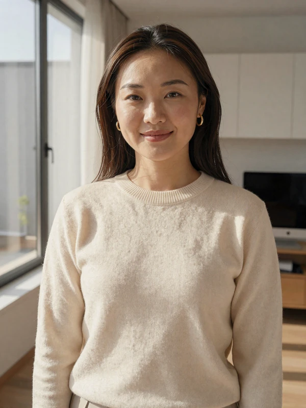 Educated Mongolian woman in modern outfit representing independent singles seeking meaningful international relationships