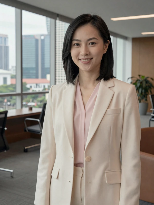 Singaporean professional woman in modern office representing educated singles seeking meaningful relationships