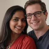 Success story couple Daniel and Meera who met through Indian women dating on 92 Dating