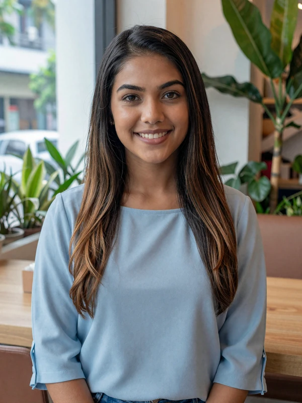 Malaysian woman in modern cafe in Kuala Lumpur representing educated multicultural singles seeking relationships